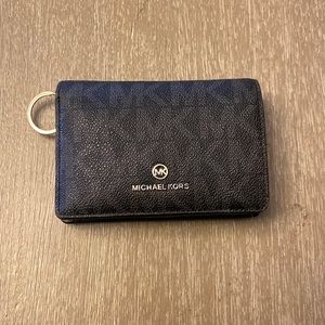 Michael Kors black keychain wallet